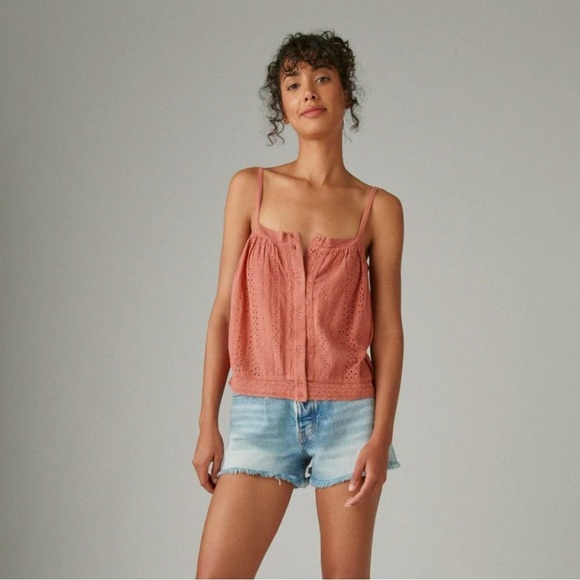 Lucky Brand Women’s Lace Button Front Cami - Picture 1 of 6